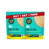 Yogabar Steel Cut Oats 750g(Pack of 2)| 100% Whole Grain, Gluten-Free, High Fiber, Non-GMO, Protein-Rich, No Sugar Added