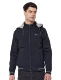 Qube By Fort Collins Men’s Reversible Hooded Jacket – Lightweight 2-in-1 Full Zip Jacket for Men | Wind-Resistant Hooded Windcheater with Drawcord & Zip Pockets for Spring, Monsoon & Casual Wear