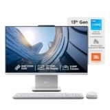 Lenovo IdeaCentre AIO Intel Core i3-1315U 27″ FHD IPS (8GB RAM/512GB SSD/Win11/Microsoft 365 Basic + Office Home 2024/Wireless EOS Keyboard & Mouse,Grey), F0HM0137IN All-in-One Desktop