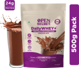 OPEN SECRET 0.5 kg India’s 1st Whey+ Protein Powder – Complete Protein with Whey and Plant Protein Blends(500 g, Chocolate)