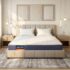 EXCEL HOME Solid Sheesham Wood King Size Bed Without Box Storage | Wooden Double Bed & Upholstered Cushined Headboard for Bedroom | Rosewood, Scratch Resistant Provincial Teak Finish