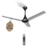 KUHL Fest B1 1200MM Power Saving BLDC Ceiling Fan | 28W | Saves Upto 65% Electricity | BEE 5 Rated & ISI Marked | High Air Flow | Stylish Design | Remote & Regulator Operated | Silver Mist