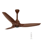 Goldmedal Hush Flo BLDC 1240 mm 5 Star Rated Super Decorative Ceiling Fan | Anti Dust | Smooth & Silent Operation | With Remote Control | 3 years Warranty (American Walnut)