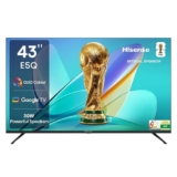 Hisense 108 cm (43 inches) E5Q Series Full HD Smart QLED Google TV 43E5Q (Black)