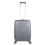 F Gear PPS27 Polypropylene Hardshell/Hardsided/Hardcase Light Weight 8 Wheeler Spinner Luggage Bag/Smooth Speed Wheel Suitcase/Trolley with TSA Lock for Men Women (Carry On 20 Inch, Light Grey)