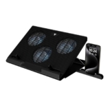 GAMDIAS Aether E1 | Triple Fan Laptop Cooling Pad Upto 19′, 2 USB Port, 7 Adjustable Height Angles | Powerful Cooling Pad | 1300 RPM Speed | Noise Level 21DBa