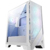 MSI MAG Forge 320R Airflow White Premium Gaming PC Case: ARGB Fan, ARGB Lighting, Vertical GPU Bracket, Side Air Vents, 360mm Radiator Support, 3mm Thick Tempered Glass, Supports Up to 11 Fans