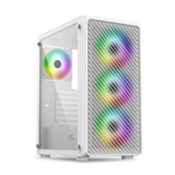 Ant Esports 211 Air Mid-Tower Computer Case I Gaming Cabinet – White | Support ATX, M-ATX, ITX | Pre-Installed 3 x 120mm ARGB Front Fan & 1 x 120mm ARGB Rear Fan