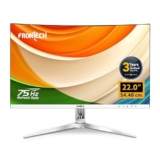 FRONTECH 22-inch (55.88cm), LED, FHD 1920×1080,100Hz, White, 3500R Curved, Bezel Less Design, HDMI & VGA Ports Monitor (MON-0079C)
