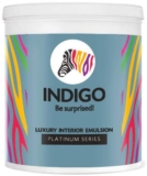Indigo Luxury Interior Emulsion – White | Interior Paint | Rich Sheen finish | 10 Liters | White