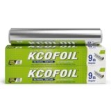 KCOFOIL Aluminium Foil Roll – 9 Meter (Pack of 2) | 11 Micron Thickness Food-Grade Silver Foil Paper for Lunch & Tiffin | Multipurpose Kitchen Wrap for Cooking, Baking, Grilling & Food Storage