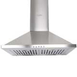 Glen 60 cm 1000 m³/hr Baffle Filter Kitchen Chimney |Pyramid Shaped |(Hood Aqua SS, Push Buttons Control,Silver)