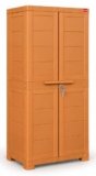 Cello Novelty Big Bookshelf, Sandalwood Brown | 2 Dustproof Doors | Space Saving Cupboard | Plastic Book Shelf | Multipurpose Book Shelf for Home, Office | Book Organizer for Library