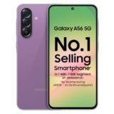 Samsung Galaxy A56 5G Mobile (Awesome Violet Glow, 8GB, 128GB) | Segment Most Complete Triple Camera | 50MP | AI Editing | 4nm Processor | sAMOLED | 5000mAh | Gorilla Glass Victus+| Knox Security