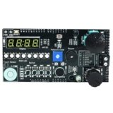 SmartElex Bharat Explorer Shield Compatible with Arduino Uno R3 R4 and Q | Multi-Function Expansion Shield for Sensors, Motors, Servos & Robotics | STEM Prototyping Board