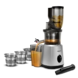 Wipro Vesta FS101 Cold press slow juicer|240 Watts 100% Copper DC motor for efficient juicing|All in one fruit & vegetable juicer|Nut milk and sorbet maker|76mm wide Chute|250ml Juicing bowl