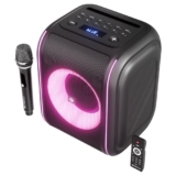 Zebronics Bluetooth Speaker, 60W Output, 8h Playback, 8-inch Driver, RGB Lights, BT v5.4, USB, mSD, AUX, Type-C Charging, Karaoke, Wireless Mic, TWS, Mobile Holder, Remote Control (Sound Feast 880)