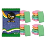 Xtraa Safai Non-Scratch Foam Scrub Pad | 24 Pcs | Kitchen Cleaning & Crookery- Scrub Sponge, Scrub Pad (Regular,Pack of 24)