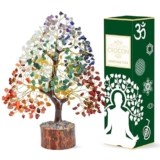 Crocon Seven Chakra Tree of Life for Positive Energy – Feng Shui Decor, Fake Bonsai, Crystals and Healing Stones, Money Tree, Room Decor 7 Chakra, Stone, Healing Crystals, Spiritual Gifts