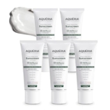 Aqueria Oil Control Brightening Gel Multi-Active French Sunscreen SPF 50 PA++++ | In-Vivo/In-Vitro Tested | 2% Niacinamide & Hyaluronic Acid | Modern UV Filters | Broad Spectrum UVA/UVB & Blue Light Protection | Lightweight, Non-Greasy, No White Cast | Suitable for Daily Use | For Oily, Acne-Prone & Combination Skin | (Pack of 5) 75g