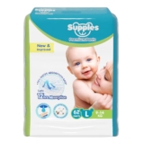 Amazon Brand – Supples Premium Baby Diaper Pants | 62 Baby Diapers | Large | 9-14 Kg | 12 Hrs Absorption | Cushiony Cotton Soft Fabric | Phthalates-Free | Triple Leak Guard