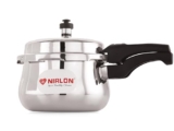 NIRLON Induction and Gas Stove Compatible Outer Lid Belly Triply Stainless Steel Pressure Cooker, 1.5 Liters