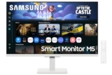 Samsung 27″ M5 Smart Monitor with Smart TV Experience|FHD 1920 x 1080|Screen Mirroring|IPS Panel TV Plus|Speakers|Adaptive Sound|Wi-Fi|HDMI|Bluetooth|LS27FM501EWXXL|White