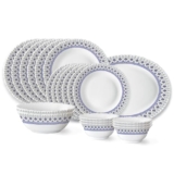 Larah by Borosil Ocean Fluted Series Opalware Dinner Set | 21 Pieces for Family of 6 | Microwave & Dishwasher Safe | Bone-Ash Free | Crockery Set for Dining & Gifting | Plates & Bowls | White