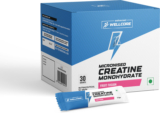 Wellcore Pure Micronised Creatine Monohydrate |Lab Tested, Enhanced Absorption|30 Sachets Creatine(111 g, Fruit Fusion)