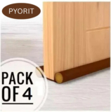 PYORIT PVC Door Guard (39 Inches, Pack of 4) Gap Filler for Door Bottom Seal Strip Sound-Proof, Reduce Noise, Energy Saving Door Stopper for Reduce Door Dust, home Door Mounted Door Stopper(Brown)