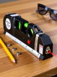 AncientKart Laser Level Line Laser Tape Ruler Adjusted and Metric Rulers Level Pro 3 Standard Cross Line 8 feet Measure Tape Ruler Tool Adjusted Non-magnetic Electronic Level(250 cm)