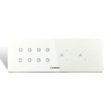 Kamonk 8 Module Custom Plate/Horizontal: (4 Gang x 2 units) + (Fan Regulator x 2 units) | Compatible with Alexa, Google Assist., Siri Shortcuts