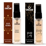 Oscar Oud King & Oud Lady Unisex Eau De Parfum Perfume with Long Lasting Frangrance, Pack of 2, 8ml each