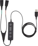 Jabra Link 265 USB/QD Training Cable | Dual Headset Supervisor Cable for Call Center Training | USB-A to Quick Disconnect (QD) | Compatible QD Headsets & Softphones