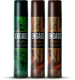 Engage Nature Deo: 2 Woody Musk & 1 Forest Fresh (150ml X 3) Deodorant Spray  –  For Men(450 ml, Pack of 3)