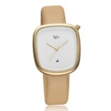 Fastrack Vyb Prodigy Quartz Analog White Dial Leather Strap Watch for Girls-FV60018YL01W