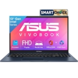 ASUS Vivobook 15, Smartchoice,Intel Core i3 13th Gen 1315U, 12GB RAM, 512GB SSD, FHD 15.6″, Win 11, Office 2024, Quiet Blue, 1.7Kg, X1504VA-BQ332WS, Intel UHD iGPU, M365 Basic (1Year)*, 42Whrs Laptop