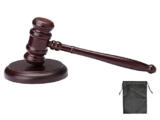 Kellegour Black Gavel and Block Set, 2-Piece, Traditional Wooden Gavel Set for Judge, Lawyer, Student, Auction, Court and Gifts