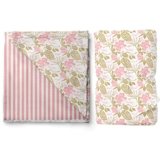 Kiddery Floral | Luxury Muslin Blanket | Dohar | 100% Muslin Cotton | Breathable | Soft | Used for Nursing | Crib Blanket | Stroller Cover | Newborn & Toddler | Edition Girls | 107cm x 103cm