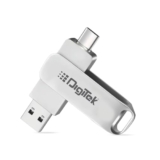 Digitek (DDUD 128G V3.0) Metal Body 128GB Storage 3.0V Dual Drive Flash Drive, USB-A & Type-C, Pen Drive, Magnetic, X-Ray & Temperature Resistant, Use with Smartphones, Tablets, Macs & USB-A Computers