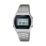 Casio Vintage B640WD-1AVDF Digital Multicolor Dial Unisex Watch Silver Metal Strap (D129)