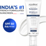 Aqueria Sunscreen – SPF 50 PA++++ Brightening & Hydrating French Multi-Active SPF | Niacinamide, Tranexamic Acid(100 g)