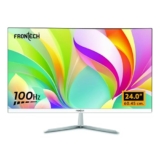 FRONTECH 24 Inch (60.45 Cm) LED Monitor, IPS Panel, 250 Nits, 100Hz, FHD 1920×1080, HDMI, VGA, Slim Bezel Design & Wall Mountable, (MON-0072,White)
