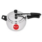 Mumma’s LIFE Triply Stainless Steel Pressure Cooker 3 Litre (Inner Lid) | ISI Certified | Gas & Induction Compatible | Uniform Heating Heavy Base Steel Pressure Cooker (Silver)