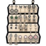ZEVRA LUXURY 12 Pairs Set Earrings for Women Girls with Stylish Organizer Box | Earring for Valentine Birthday Rakshabandhan Gifts for Girls Girlfriend Wife Sister (Customised Name Oxidised)