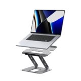 j5create Laptop Stand for Desk, Adjustable Height and Angle Aluminium Riser, Fits Laptops up to 16 inch, Holds 4kg, Foldable Portable Ergonomic Notebook Holder for MacBook Air Pro, HP, Dell, PC