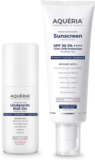 aqueria Daily Brightening Essentials Kit | Brightening French Sunscreen SPF 50 PA+++ (50g) & 5.5% AHA BHA Underarm Roll On (50ml)(2 Items in the set)