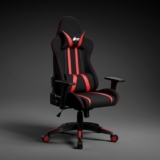 Green Soul Beast Racing Edition Ergonomic Gaming Chair with Premium Fabric & PU Leather, Adjustable Neck & Lumbar Pillow, 3D Adjustable Armrests & Strong Nylon Base (Black & Red)Installation Provided