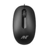 Ant OM120 Wired Optical Mouse, 1000 DPI, 3ft Cable, Easy and Accurate Scroll Button, Optical Sensor Computer Mouse, Left and Right-Hand Use for Laptop, PC, Mac Notebook and Linux-Matte Black
