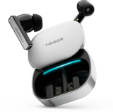 TRIGGR Zion 1 with 4-Mic ENC, Dual Pairing, 40H Battery, Precision Slide Design, v6.0 Bluetooth(Titanium Grey, True Wireless)